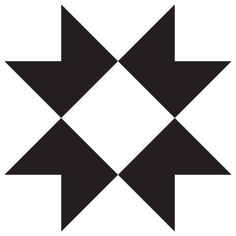 Tapestry's primary logo in black that represents a quilt square